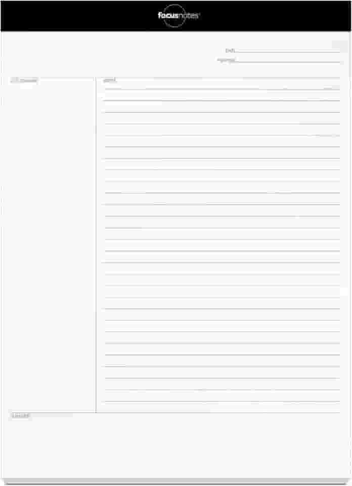 Bloco de notas Tops Oxford FocusNotes 77103, 21,5 x 29,8 cm, 50 folhas