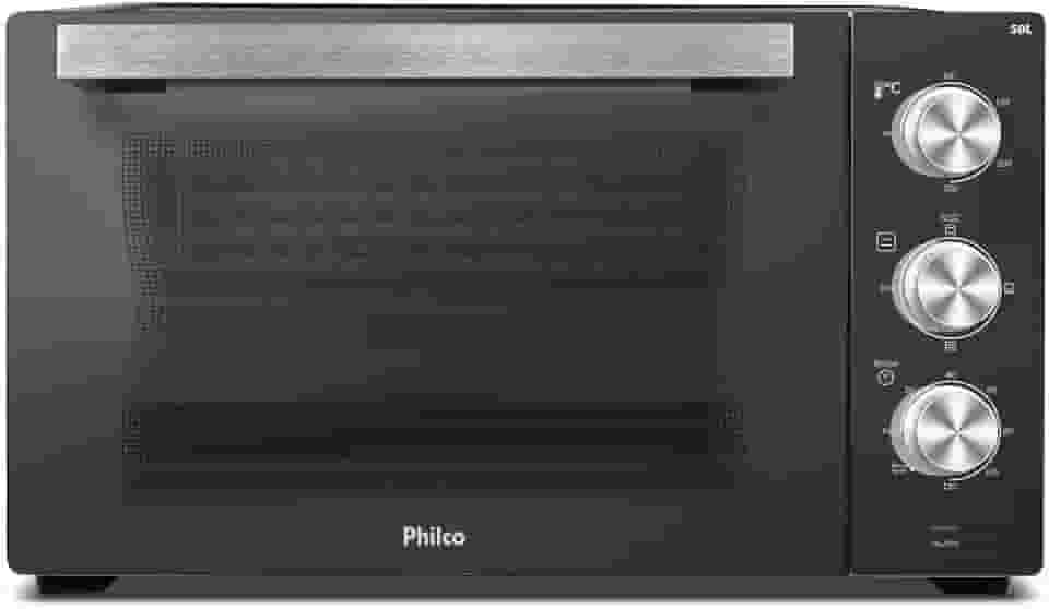 Forno Elétrico Philco 50l Cinza Espelhado Full Glass PFE50PE 127V