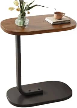 Mesa de Apoio Lateral Mesinha de Canto em MDF Sala Sofá Quarto Cama Mesa (Marrom)
