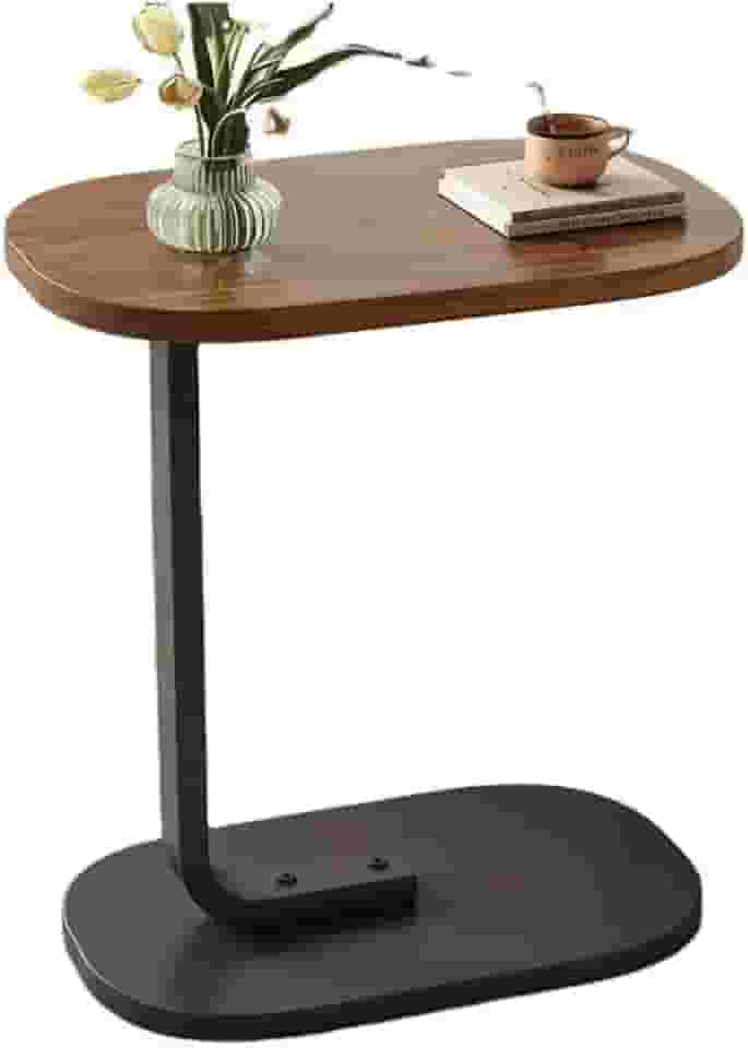 Mesa de Apoio Lateral Mesinha de Canto em MDF Sala Sofá Quarto Cama Mesa (Marrom)