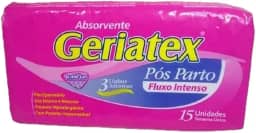 Absorvente Pós-Parto Geriatex Com 15 unidades Absorvente Pós-Parto Geriatex Fluxo Intenso - 15 unidades