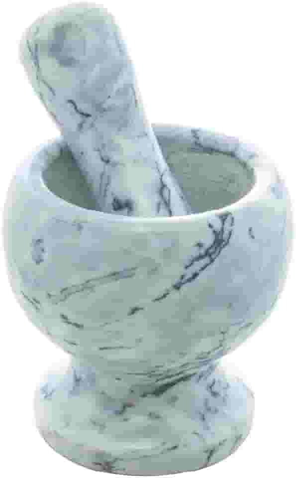 Pilão de Mármore com Socador Cinza 11cm x 11cm - Wolff