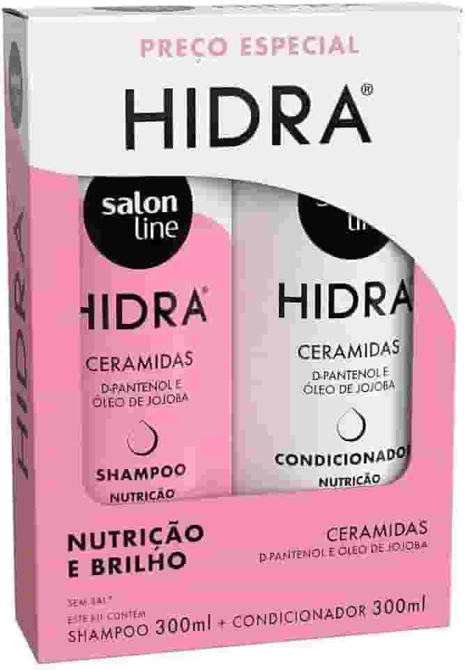 Salon Line, Kit Shampoo e Condicionador, Hidra Nutrição e Brilho, Vegano - Todos os Tipos de Cabelos, 300 ml cada