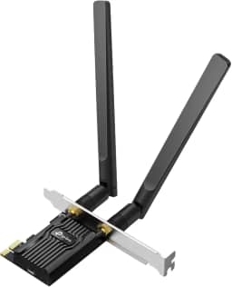 TP-Link Placa WiFi WiFi 6 PCIe para PC Desktop AX1800, Bluetooth 5.2, WPA3, 802.11ax Adaptador sem fio de banda dupla com MU-MIMO, latência ultrabaixa, suporta apenas Windows 11, 10 (64bit)