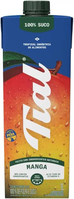 Suco Misto de Manga e Maçã 100%, Tial, 1L, Sem Adição de Açúcar, Sem Ingredientes Artificiais, Não Contém Conservantes, Pronto para Beber