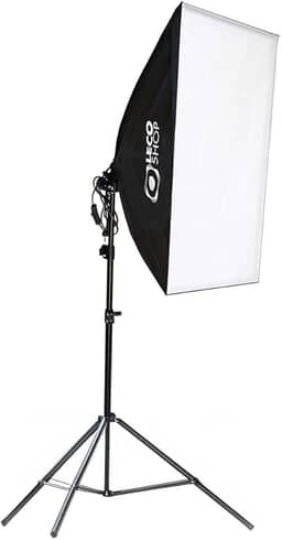 Kit Softbox Fotográfico 50x70cm com Tripé Ajustável 2m – Iluminação Contínua Profissional para Estúdio, Fotografia, Vídeo, YouTube, Lives e Maquiagem