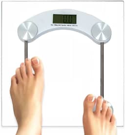 Balança Digital Para Banheiro e Academia Corporal 180 Kg Eletrônica LCD Em Vidro Temperado