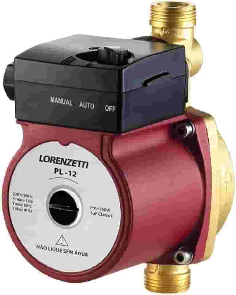 Pressurizador de Água Pl12 12 MCA 220V, Lorenzetti, 7541021, Vermelho/Preto, Pequeno