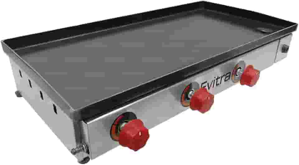 Chapa em Aço Inox para Grelhar Lanches 70x35 cm – Alta Resistência, Durabilidade e Distribuição Uniforme de Calor – Ideal para Hamburguerias, Food Trucks e Cozinhas Profissionais