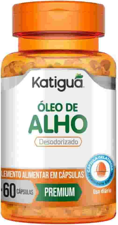 Katiguá, Óleo de Alho, Desodorizado, Sem sabor, 60 Cápsulas Soft Gel • 30 doses, Laranja