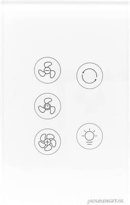 Interruptor Wifi Para Ventilador De Teto Exaustor Luz Smart Branco