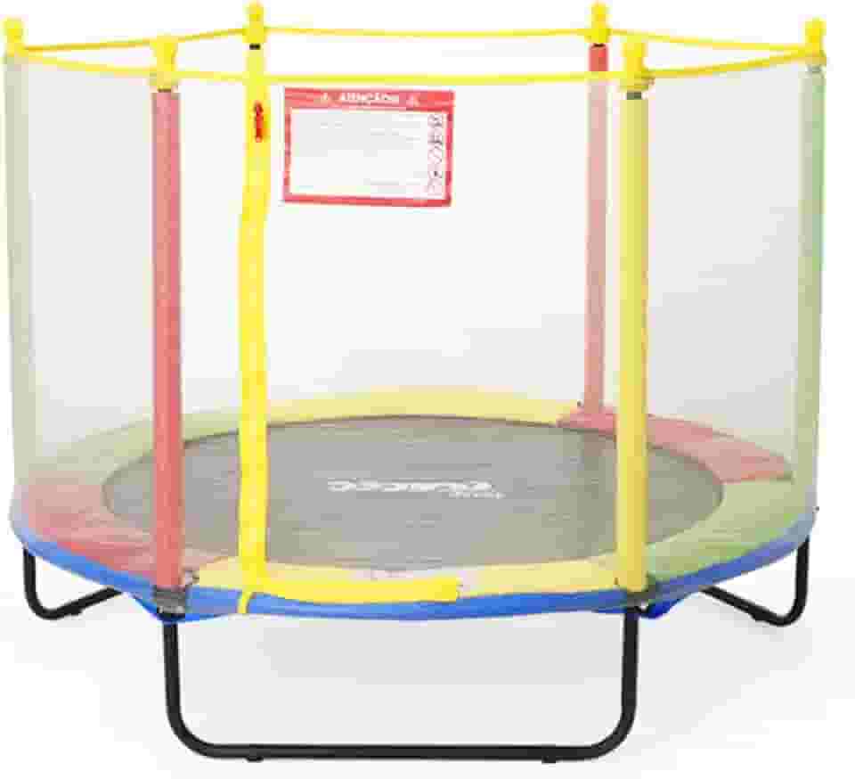 Replay Kids Cama Elástica Pula Pula Trampolim 1,52m, Rede e Lona de Salto com Proteção UV, 36 Molas Revestidas em PVC (até 50 kgs), Multicolorida