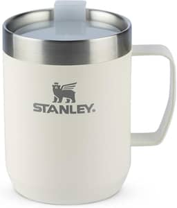 Stanley - Caneca de Acampamento, Copo Térmico com Tampa Para Beber, Térmica, Aço Inoxidáve, Para Bebidas Quentes e Frias, 236 ml, Cream