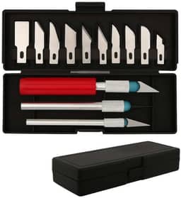Kit de Estiletes de Precisão para Artesanato | 13 Peças com Cabo de Alumínio e Lâminas Extras | Corte Fino para Papel, EVA e DIY