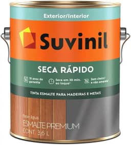 Tinta Suvinil para madeiras e metais esmalte acetinado seca rapido 3,6L - Branco - 53700011