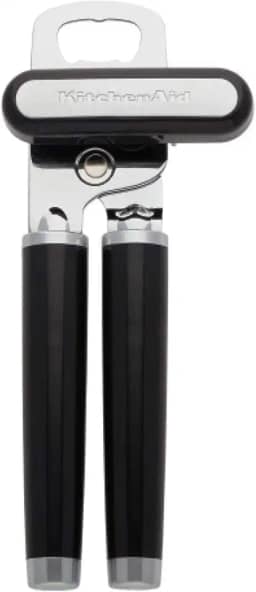 KitchenAid KE199OHOBA Abridor de latas/abridor de garrafas multifunções clássico, 21,34 cm, preto