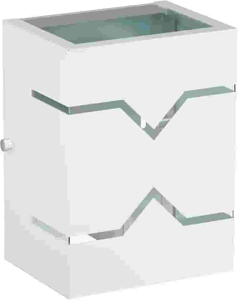 Arandela de Parede Externa 2 Frisos 2 Focos Moderna em Alumínio E27 MF137 (Branco)