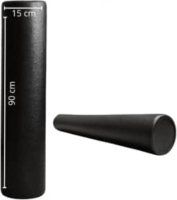 Rolo Para Exercícios 90cm Liberação Miofascial Foam Roller Massagem Pilates Yoga Academia Crossfit Relaxamento (Preto)