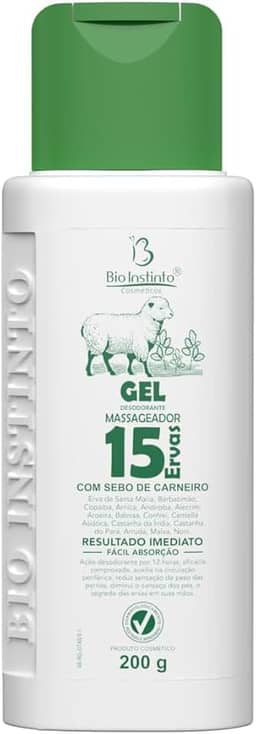 Gel 15 Ervas Bio Instinto Com Sebo De Carneiro 200g