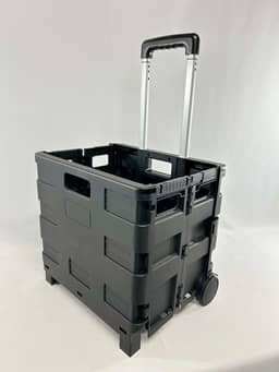 Carrinho de Compras Dobrável VGHome Plástico tipo caixa