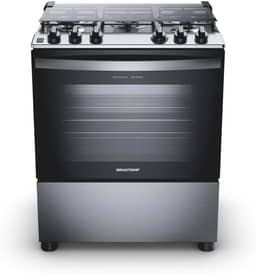 Fogão Brastemp 5 Bocas Cor Inox Com Turbo Chama - BFS5GDR 110V