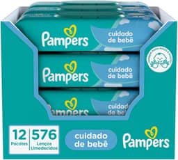 Lenços Umedecidos Pampers Cuidado de bebê, 576 Unidades