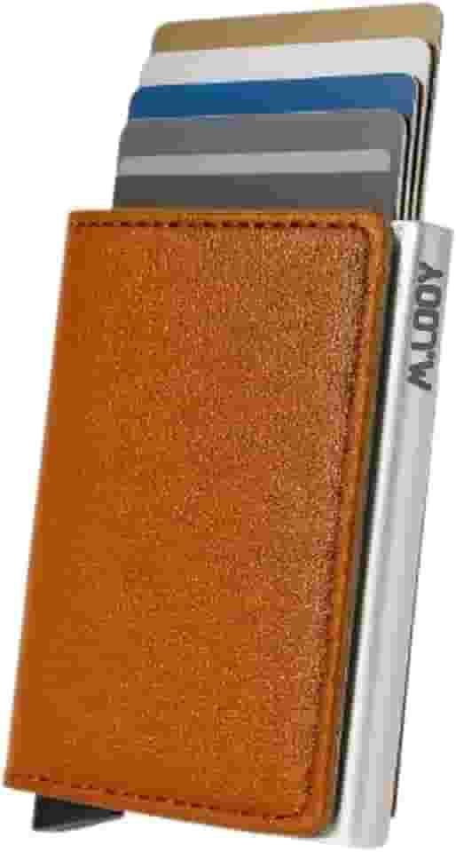 Carteira Antifurto, Proteção RFID, Mágica, Futurista, Porta-Cartões, Minimalista, Slim Pop Up (Marrom)