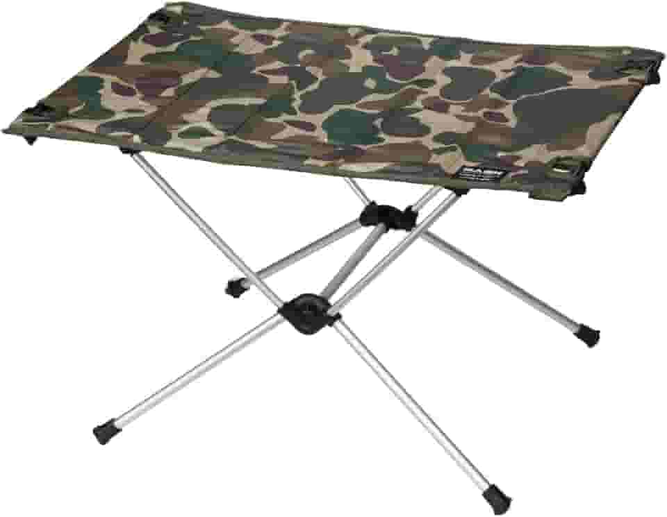 Bask Mesa Dobrável Portátil de Alumínio Tampo Oxford Ultraleve 900g – Camping, Praia e Pesca (Camuflada)