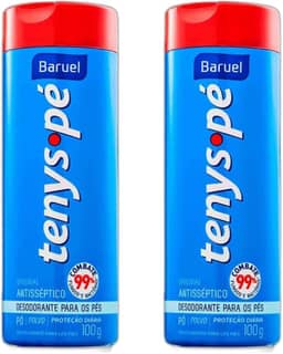 Kit com 2 Tenys Pé Baruel Orginal Pó 100g - Talco desodorante para os pés
