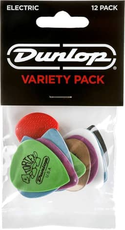 Dunlop Palhetas para instrumentos elétricos Electric, pacote com 12, multicores