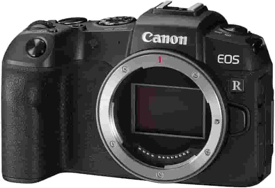 Canon Câmera Digital Mirrorless EOS RP (apenas corpo) Preta 26.2 MP Full Frame (35 mm) Wi-Fi e Bluetooth 5 Frames por Segundo 45 Pontos de Foco Híbrido 1080p