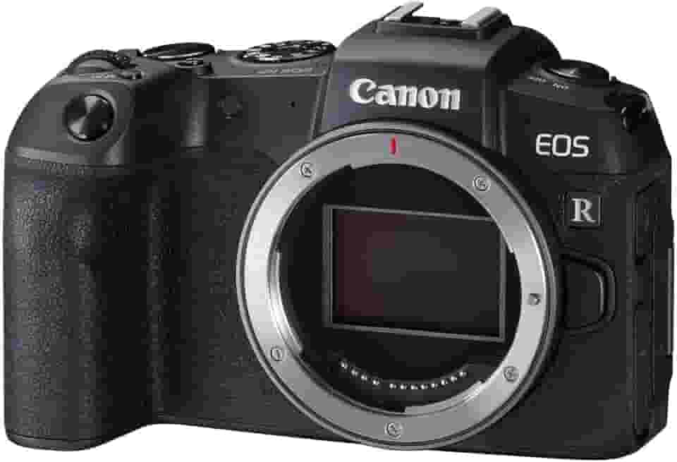 Canon Câmera Digital Mirrorless EOS RP (apenas corpo) Preta 26.2 MP Full Frame (35 mm) Wi-Fi e Bluetooth 5 Frames por Segundo 45 Pontos de Foco Híbrido 1080p