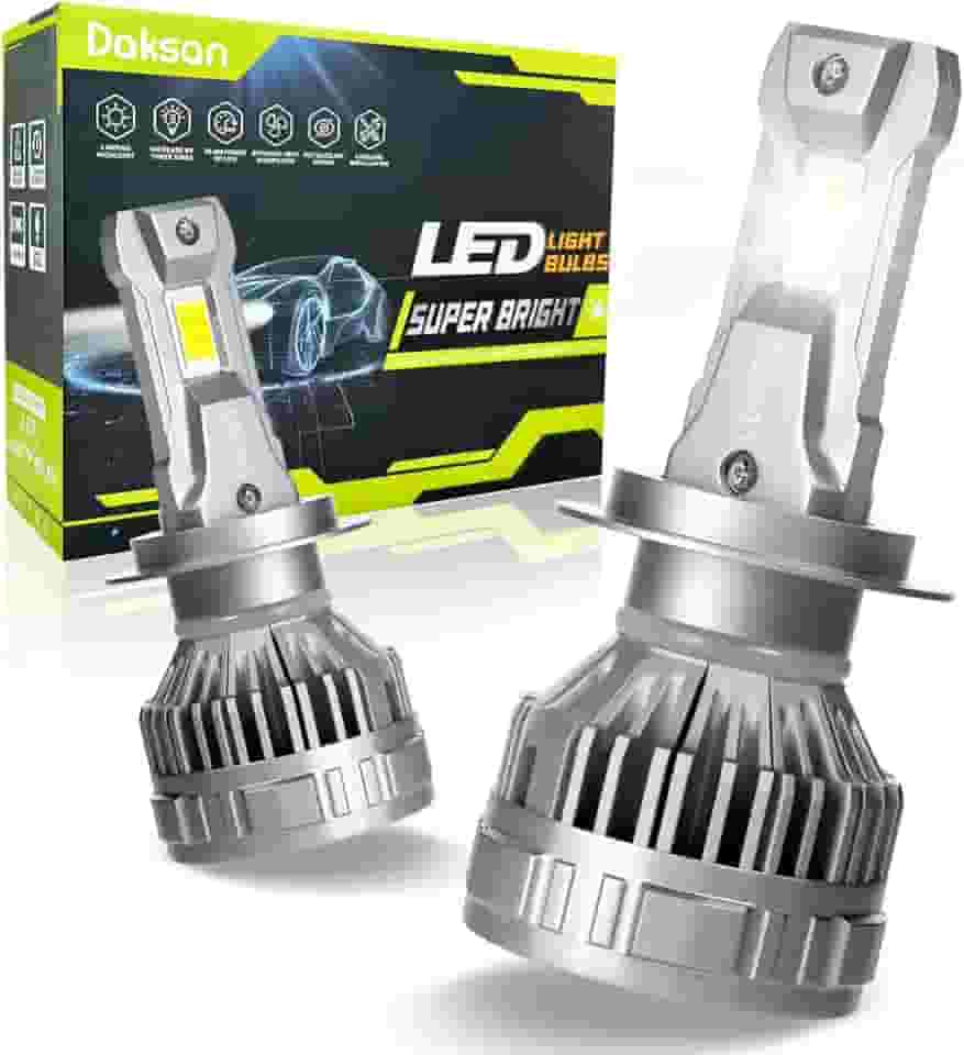 Kit Ultra Lâmpada LED Daskan Farol H7 H11 HB3/9005 HB4/9006 36000LM 6500K Branco Frio, 2 Lâmpadas 100W Super Brilho, IP68, 12-24V (H11)