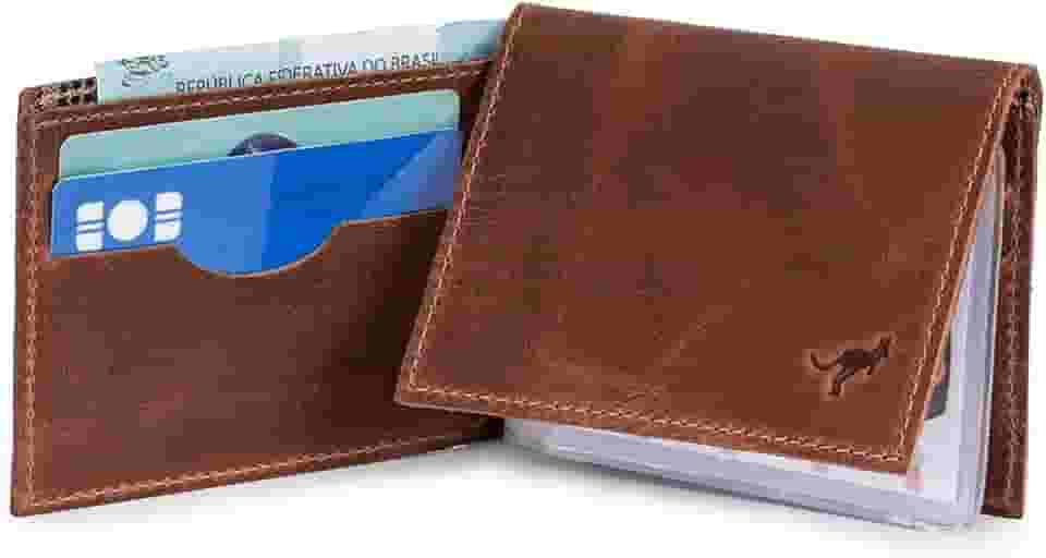 Carteira Couro Legítimo Porta Cnh/cartões/cédulas C/plástico