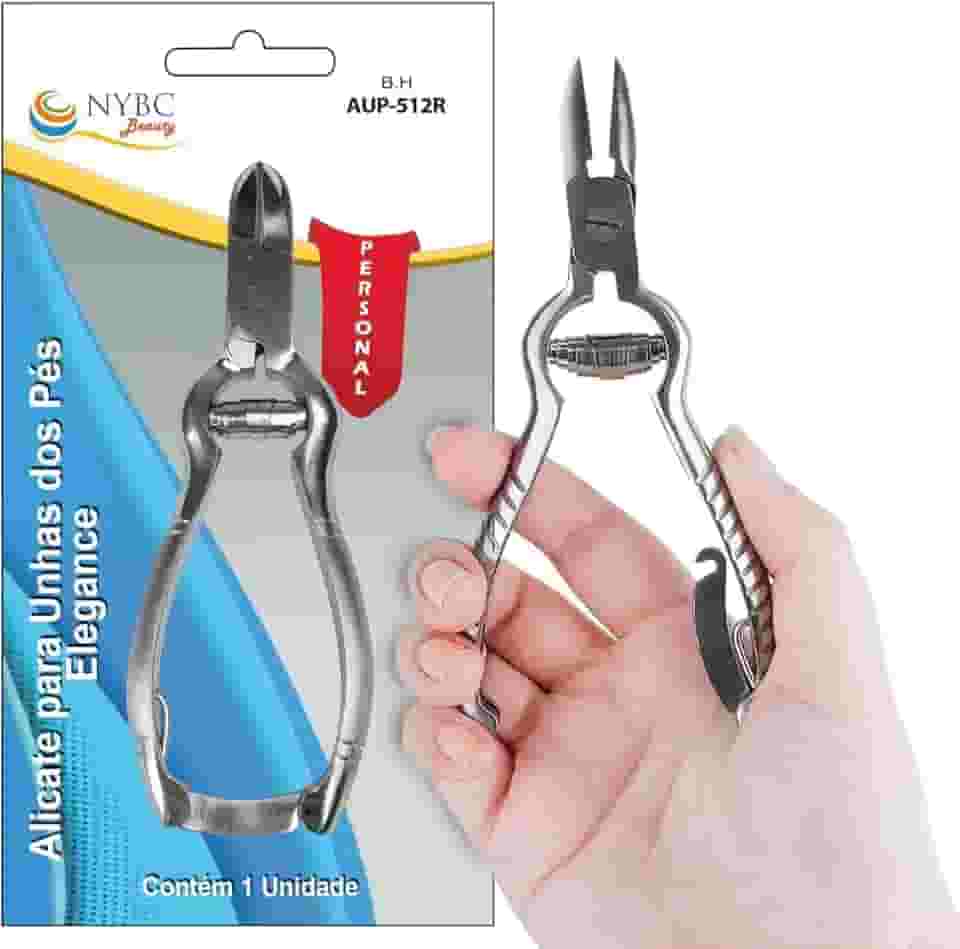 Alicate para Unhas dos Pés Elegance, Aço Inoxidável, NYBC Beauty