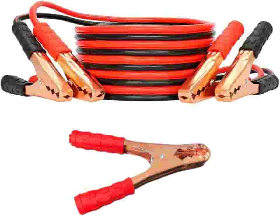 Cabo Para Recarga De Bateria 3m Com Garras Em Aço Cobreado 1200A Bitola 12mm Resistente E Seguro Chupeta