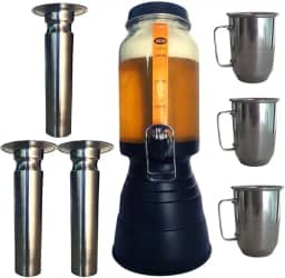 Torre de Chopp MDM ARTESANATO Alumínio Preta Portátil Cooler Para Chopp