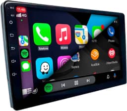 CENTRAL MULTIMÍDIA, MP5 2 DIN TELA DE VIDRO IPS 9" FULL TOUCH, FM, USB, SD, AUXILIAR, BLUETOOTH, ESPELHA ANDROID E IOS COM CARPLAY E ANDROID AUTO, CONECTIVIDADE COM OU SEM FIO