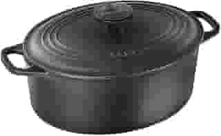 Caçarola Ferro Fundido Oval Alça E Tampa De Ferro 2,5l