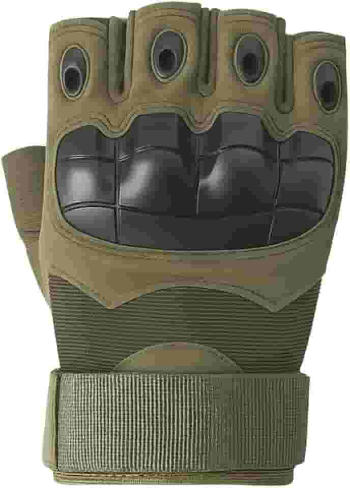 Luva de Moto Meio Dedo – Proteção Anti-Impacto e Resistente para Bike, Ciclista, Motociclista, Motoqueiro e Motoboy com Fecho Ajustável - Tamanho Único