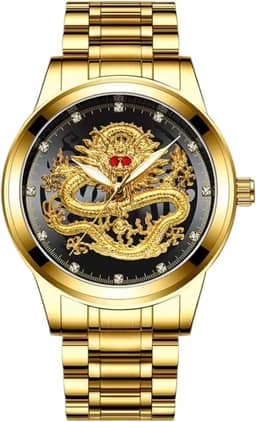 Relógio de Pulso Dragão Chinês 3D