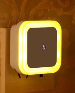 Luzes noturnas de LED conectadas à parede com sensor inteligente com sensores de luz para quarto BLC1444-03