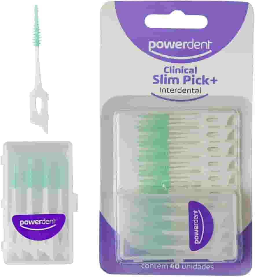 Escova Interdental Powerdent Slim Pick+ com estojo - 40 un