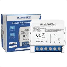 Módulo Mini Inteligente WiFi Pulso Portão Eletrônico Garagem Compatível com Alexa Google Asisitente Tuya Smart Life - Novadigital