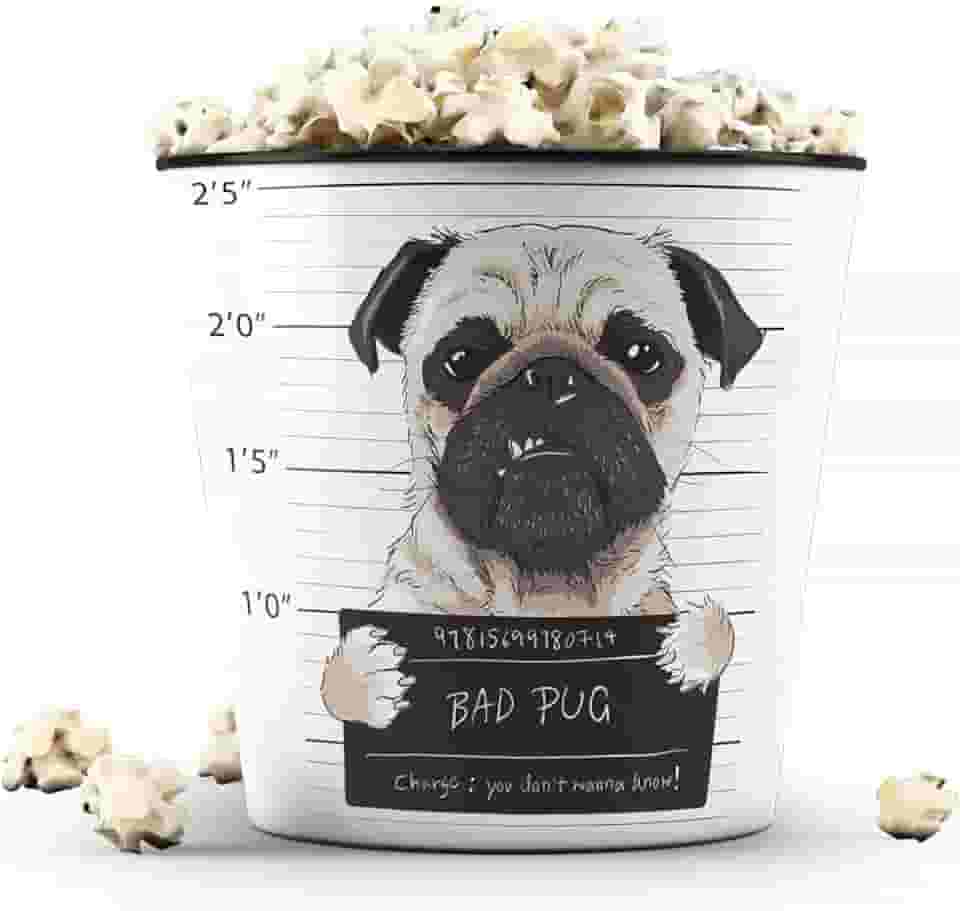 Balde de Pipoca 3,5 Litros Pets - Bad Pug