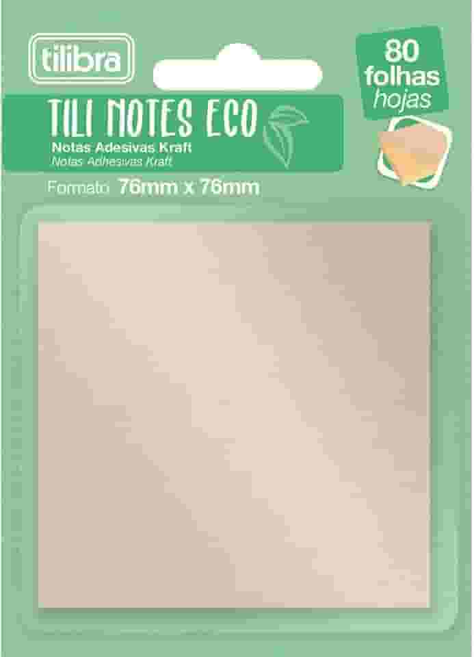 Tilibra - Bloco Adesivo Tili Notes 76x76mm 80 Folhas Kraft