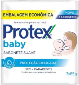 Sabonete Em Barra Para Bebê Protex Baby Delicate Care 85g 3 Unidades