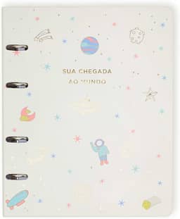 Livro Álbum Argolado Do Bebê 18X24 Off White, Cicero