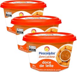 Pack 3 unidades Doce de Leite Zero Lactose Piracanjuba 350g - 3x350g