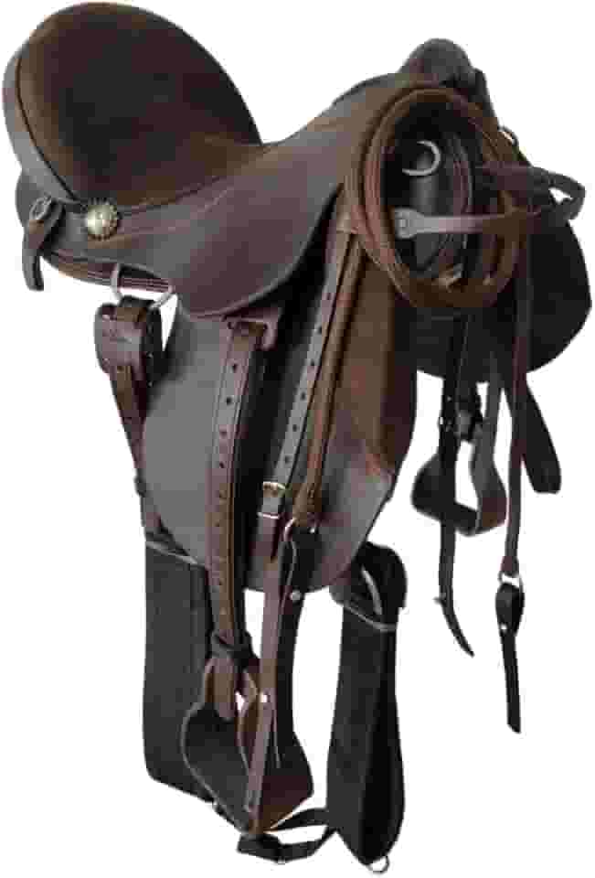 Sela Australiana Pista Coqueluxe Marcha Ouro Completa para montaria cavalo concurso de marcha competição couro legítimo